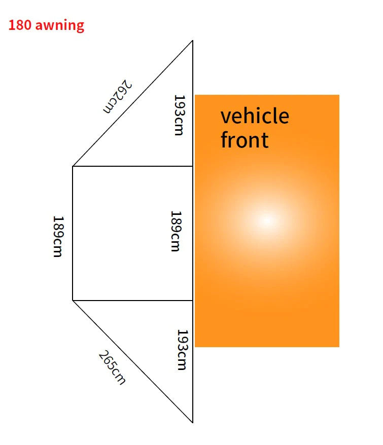 CampBoss BOSS SHADOW 180 degree awning