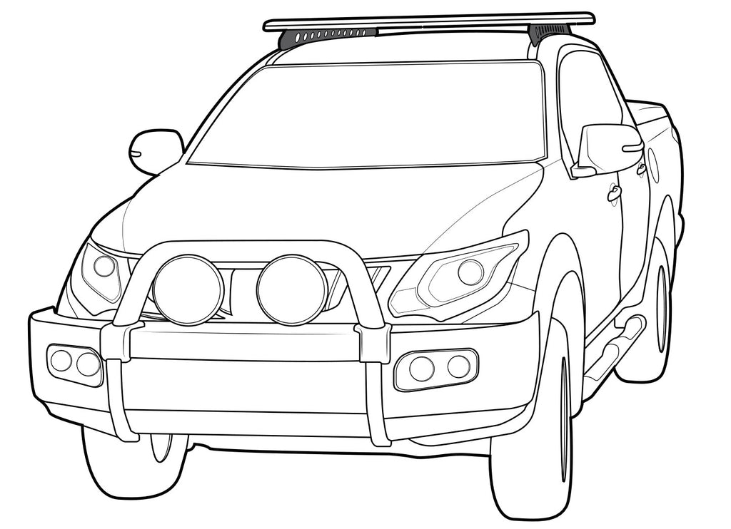 Mitsubishi L200 DC (2019+) RHINO-RACK™ platform Pioneer 6 1500X1240 incl. backbone