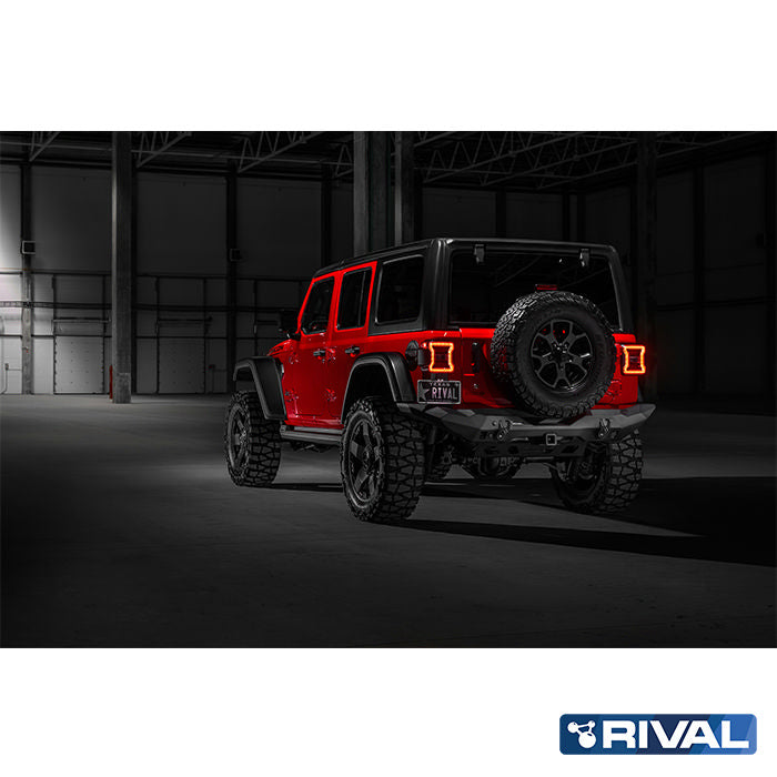 RIVAL4x4 aluminum rear bumper for Jeep Wrangler JL, Gladiator