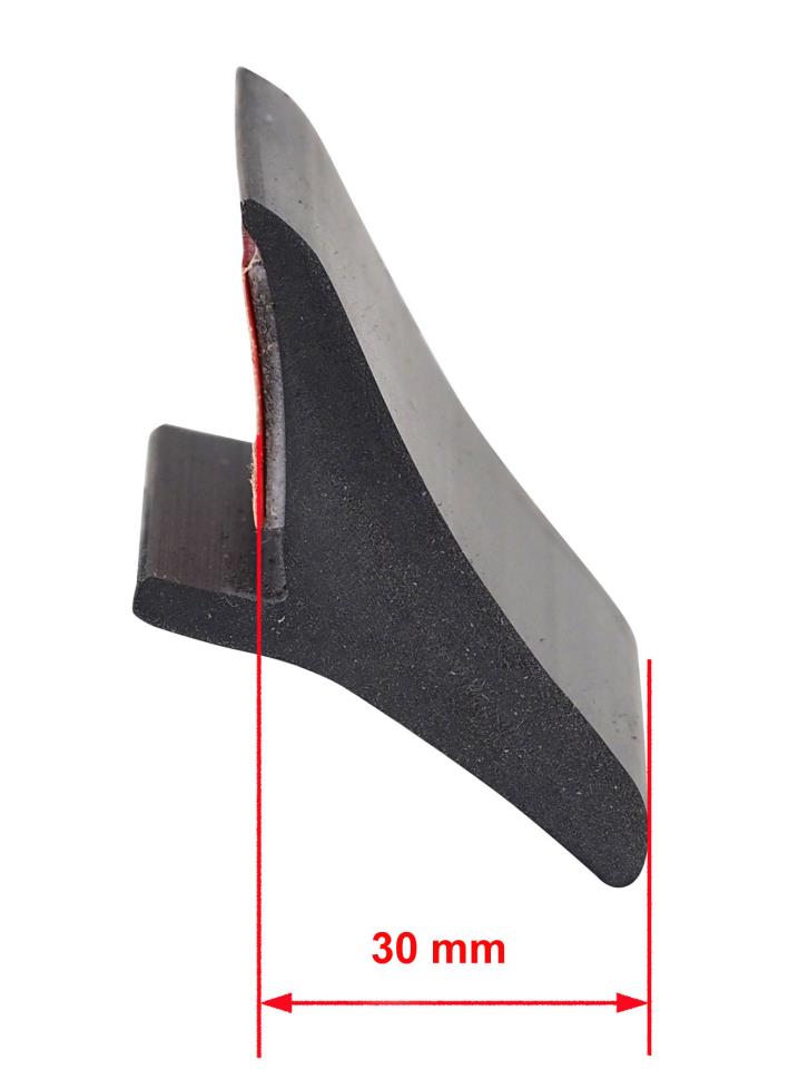 Fender flares 30 mm 4 pieces á 2 meters (made of black hard rubber)