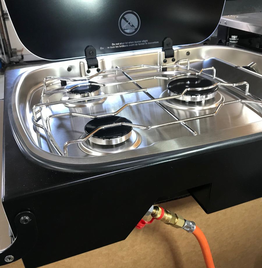 ARB Slide Kitchen 1355mm Incl. Stove, Bench, Sink & Drawer, 133x500x310mm