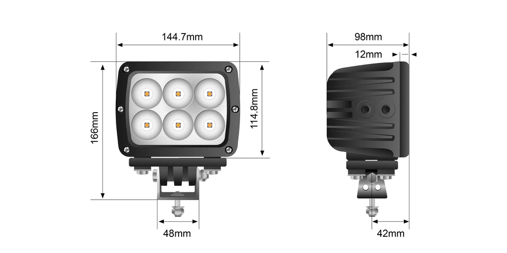 STEDI 60W Baumaschinen Mining Spec Flood LED Work Light