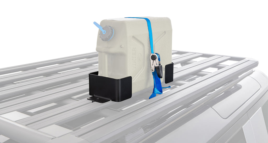 Rhino Rack single canister mount including ZWIFLOC and lashing strap for Pioneer platform
