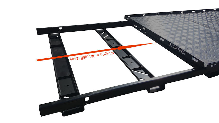 UPRACKS Universal-Ladeflächenauszug - (Variabel für alle Pickups) - 600KG Beladung
