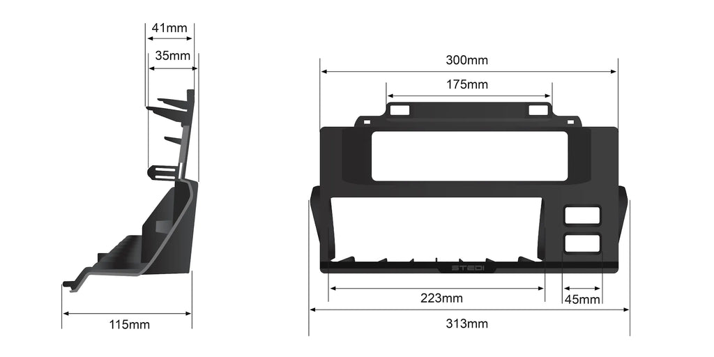 STEDI Modular Switch Panel - Toyota Landcruiser 70 Series - Center Console (Basic Unit)