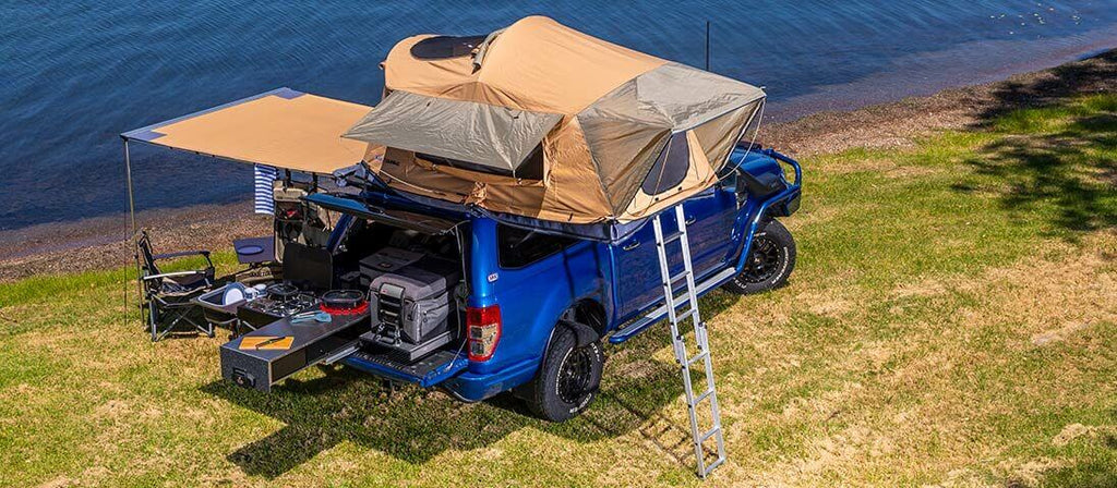ARB roof tent "Flinders" 2400 x 1400 mm, including removable ladder