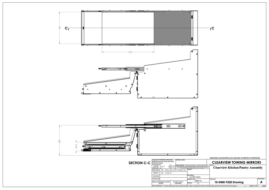 Clearview Kitchen Pantry - Foldable Kitchen