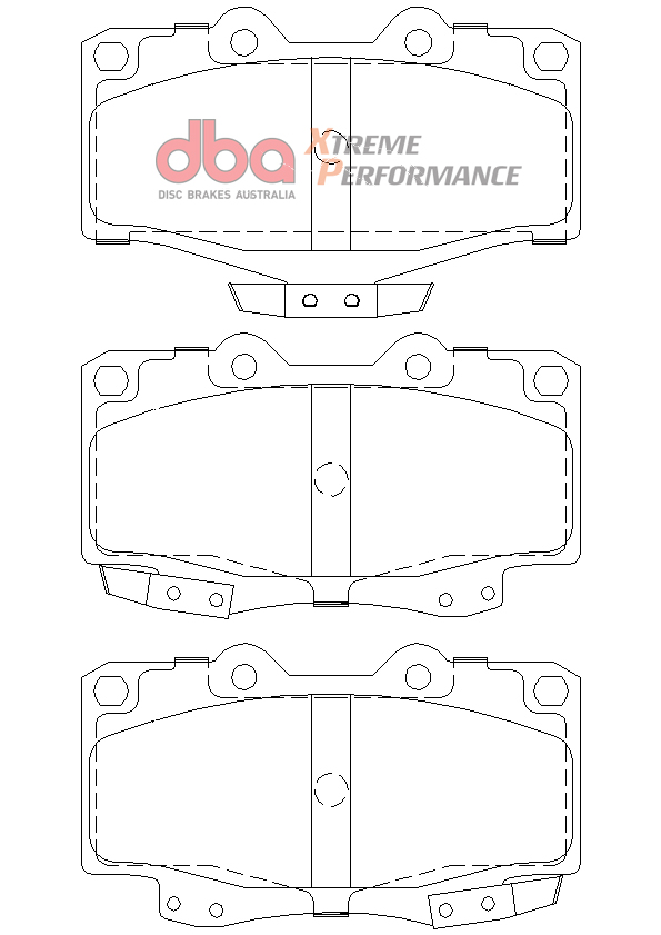 DBA Performance Brakes - Toyota LC J7 (HZJ70, HZJ73, HZJ75+FZJ) - Bremsbeläge Xtreme Performance (Vorne)