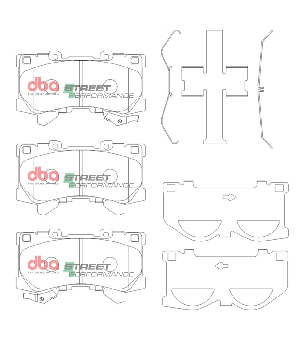 DBA Performance Brakes - Brake Pads (Set) DB15077SP - Street Series - Front Axle