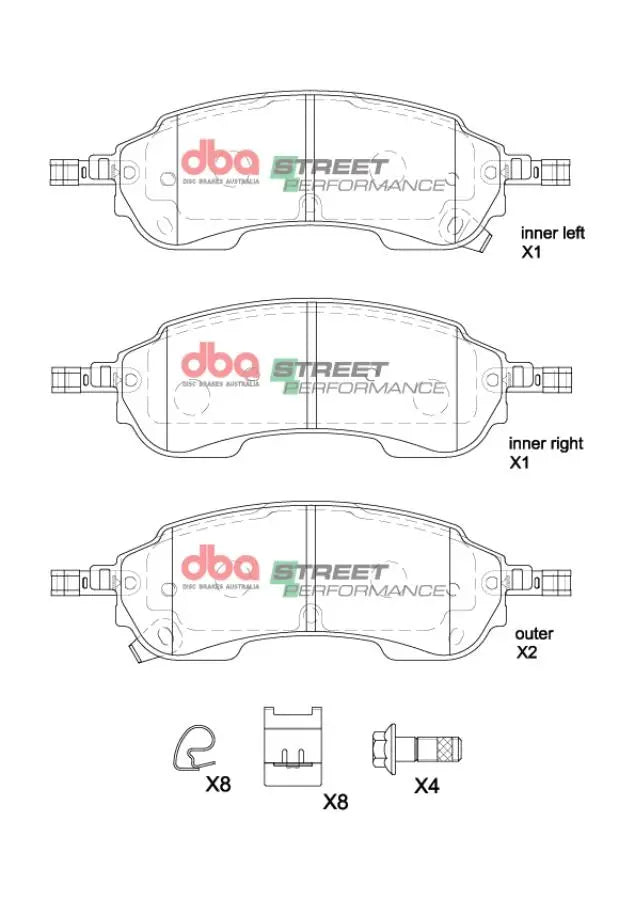 DBA Performance Brakes - Brake Pads (Set) DB2388SP - Street Series - Rear Axle