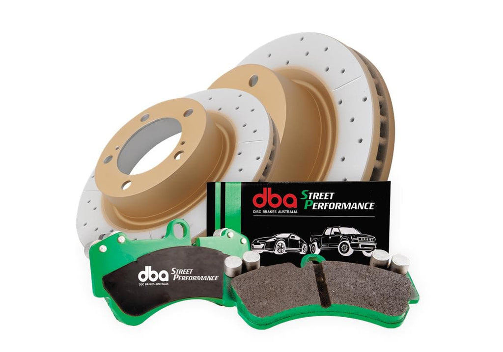DBA Performance Brakes - Toyota Landcruiser GRJ120 - Street Performance Brake Discs X-Gold & Pads Set - (Front Axle)