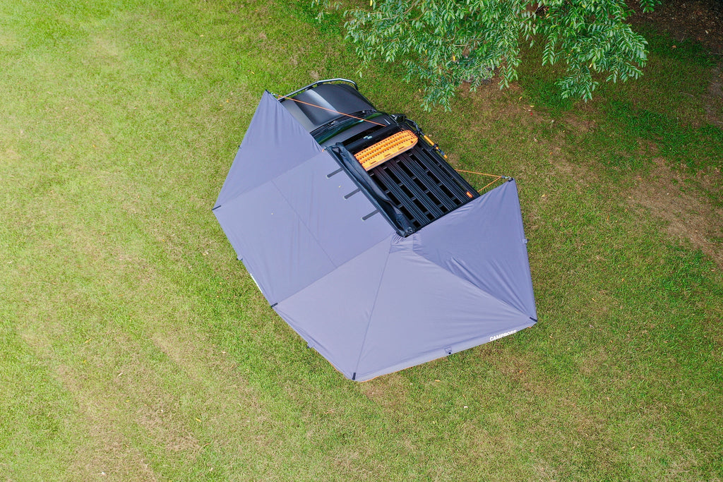 CampBoss BOSS SHADOW 270XL awning with tent entrance