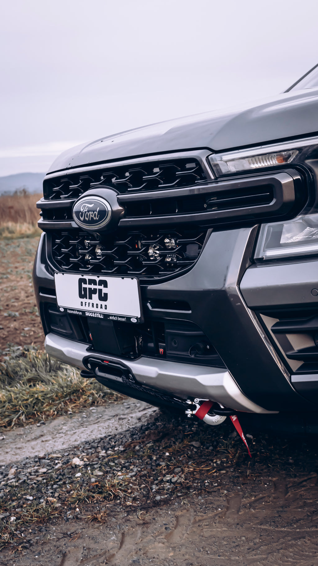 Cable winch carrier for Ford Ranger & VW Amarok (from 2023-)
