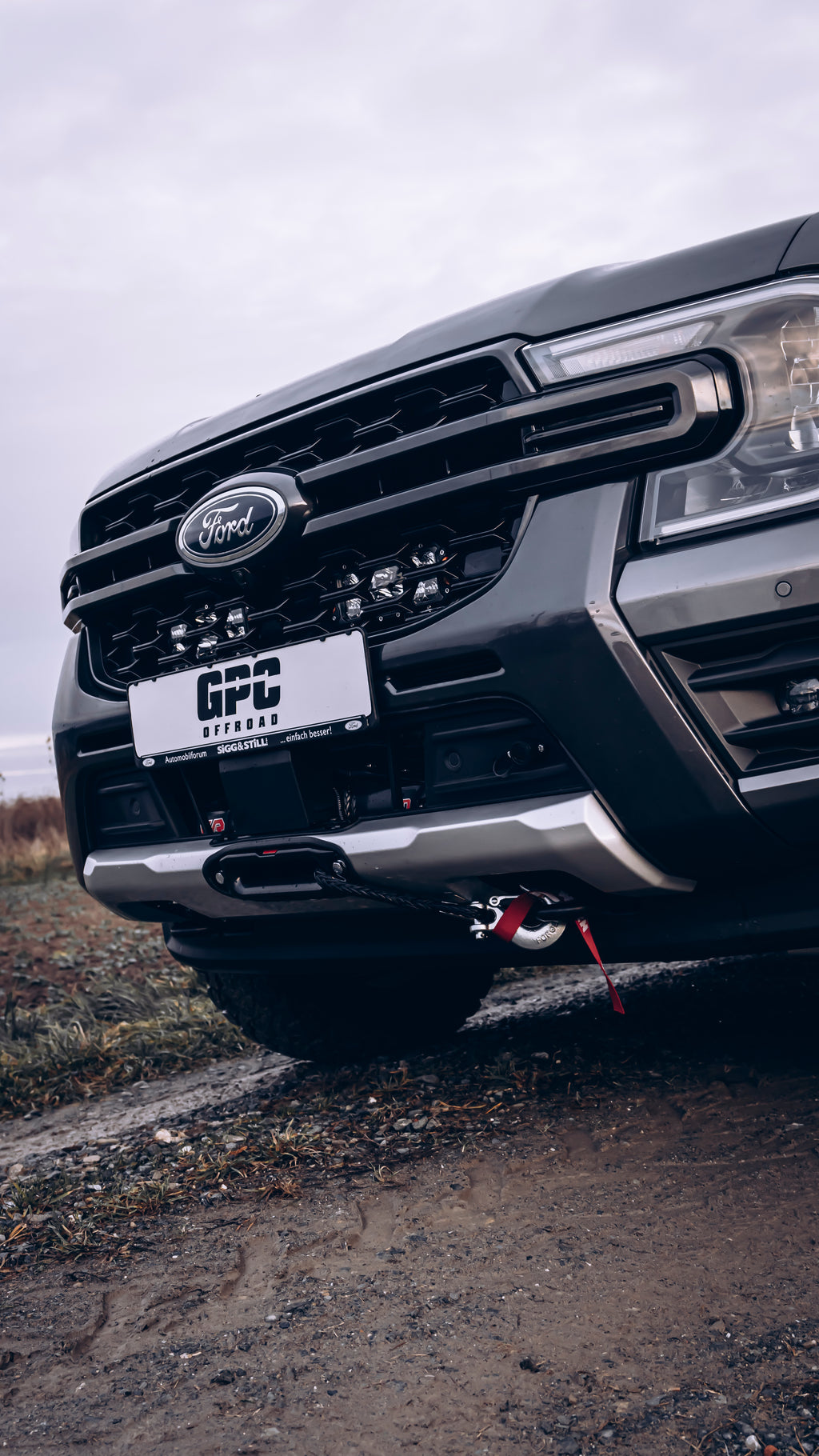 Cable winch carrier for Ford Ranger & VW Amarok (from 2023-)