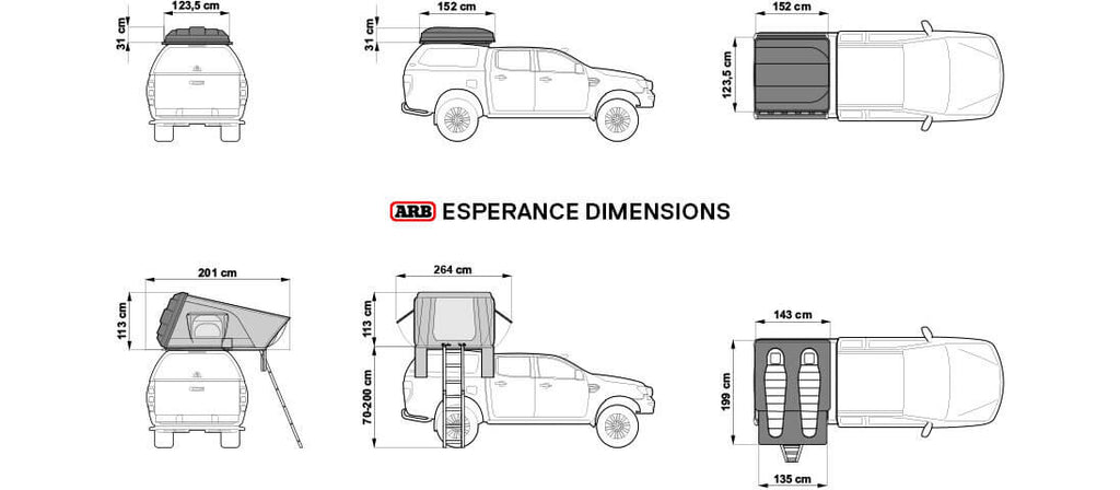 ARB roof tent "Esperance" hybrid roof tent