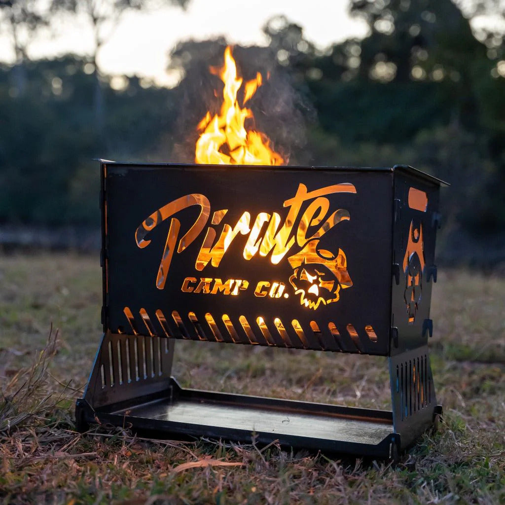 The ultimate foldable BBQ fire pit - Pirate CAMP CO.