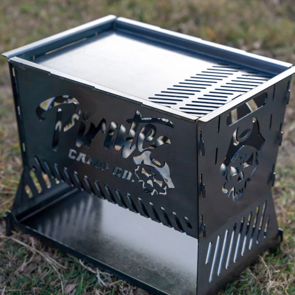 The ultimate foldable BBQ fire pit - Pirate CAMP CO.