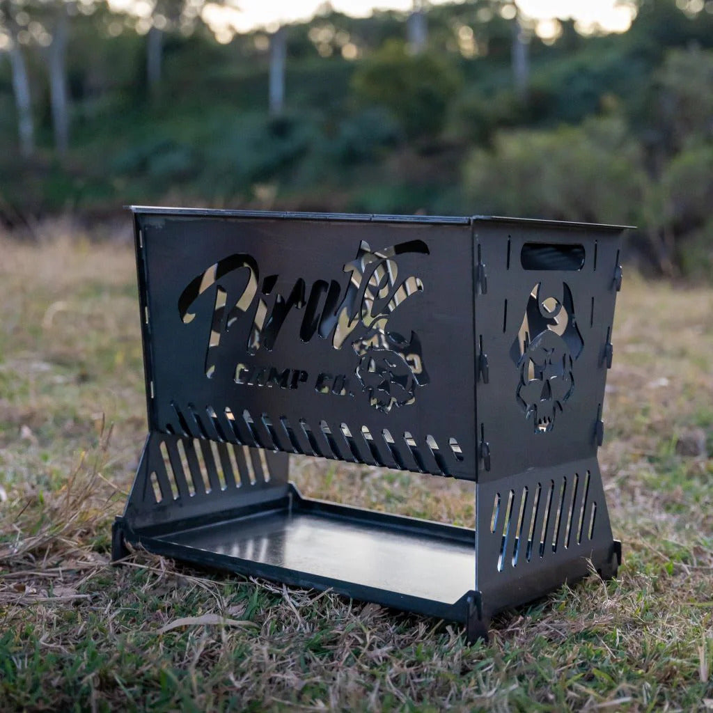 The ultimate foldable BBQ fire pit - Pirate CAMP CO.