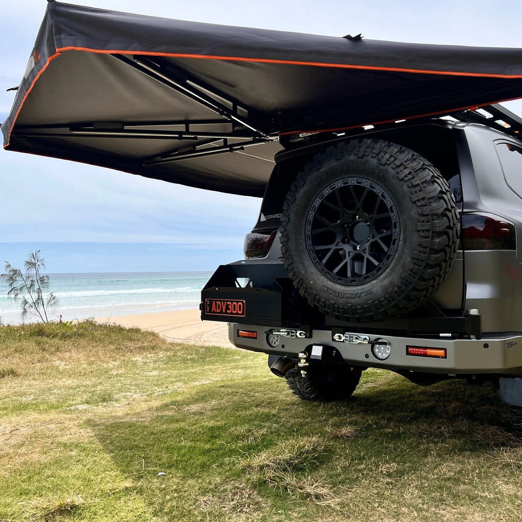 CampBoss BOSS SHADOW 270XL awning with tent entrance