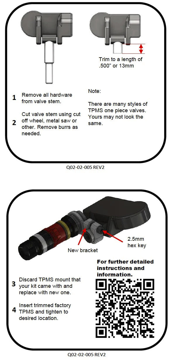 APEX - RPV TPMS ADAPTER KIT for tire pressure monitoring system
