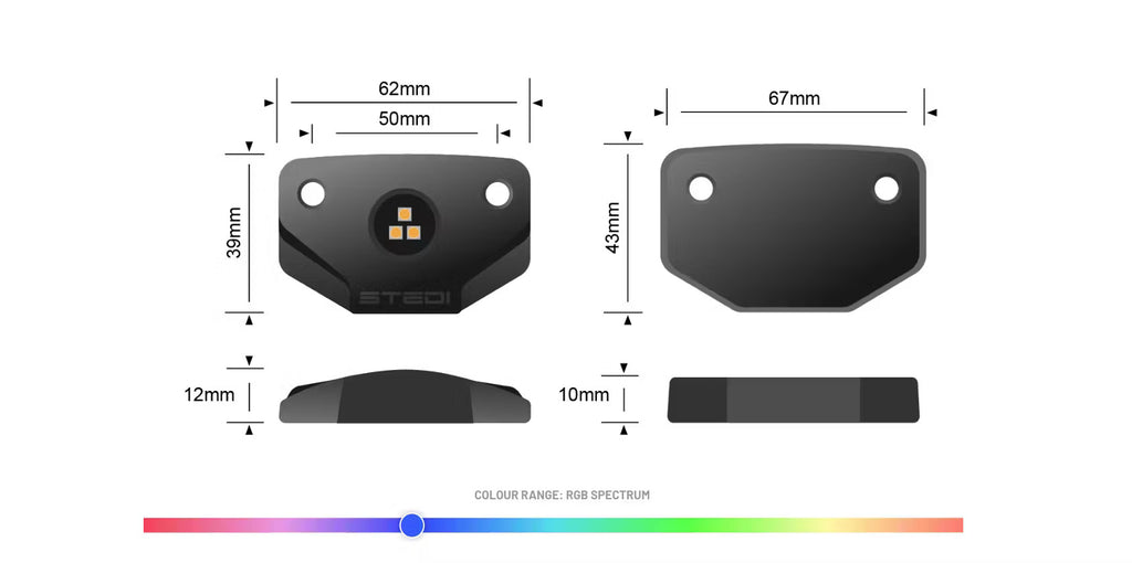 STEDI Surface 8 LED Rock Lights RGB