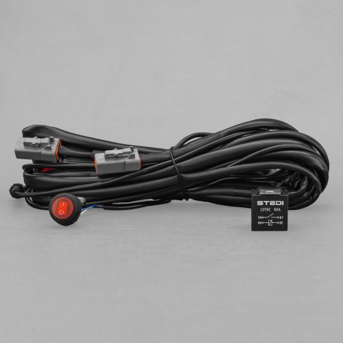 STEDI Plug & Play dual high beam wiring harness for DT&DT-P connector connection
