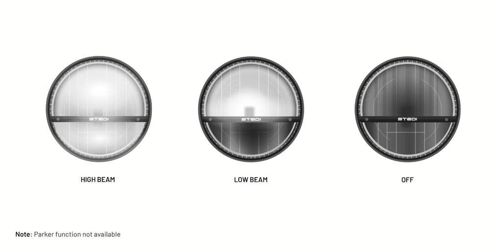 STEDI 7Inch Homage LED Headlight - Black (5700K)