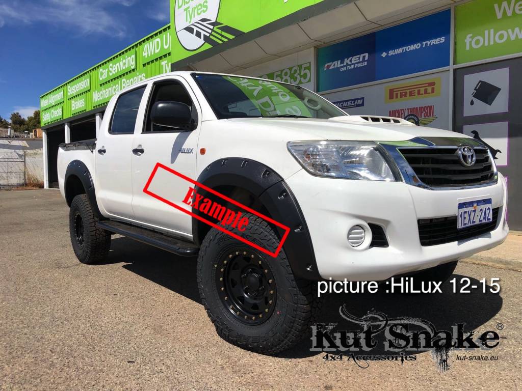 Kut Snake fender flares Toyota Hilux pre-facelift standard (from 2005-2012) - 50mm width