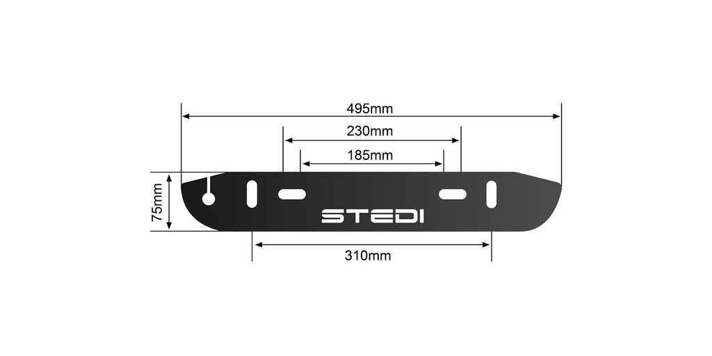 STEDI license plate attachment for light bars