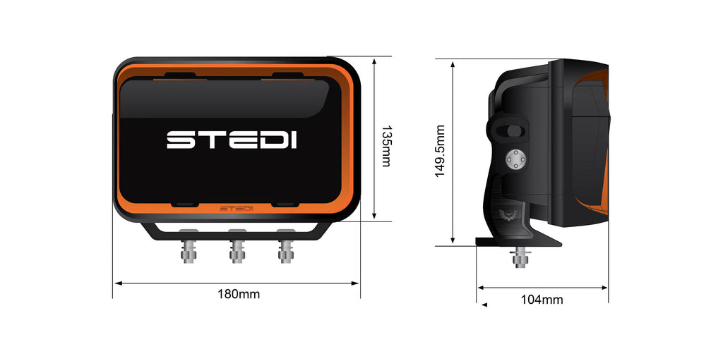 STEDI Quad EVO LED Driving Light (Side Module)