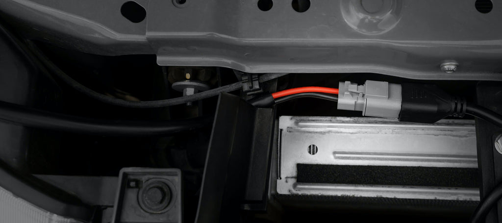 STEDI Plug & Play dual high beam wiring harness for DT&DT-P connector connection