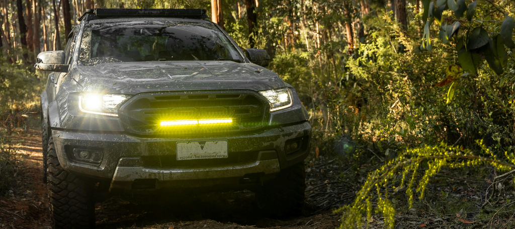 STEDI Ford Ranger Raptor PX3 grille mount with ST1K + high beam adapter