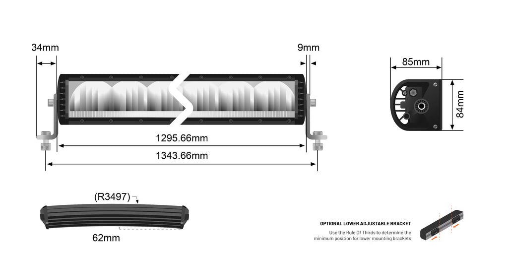 STEDI Light Bar ST2K Curved 50.8 inches