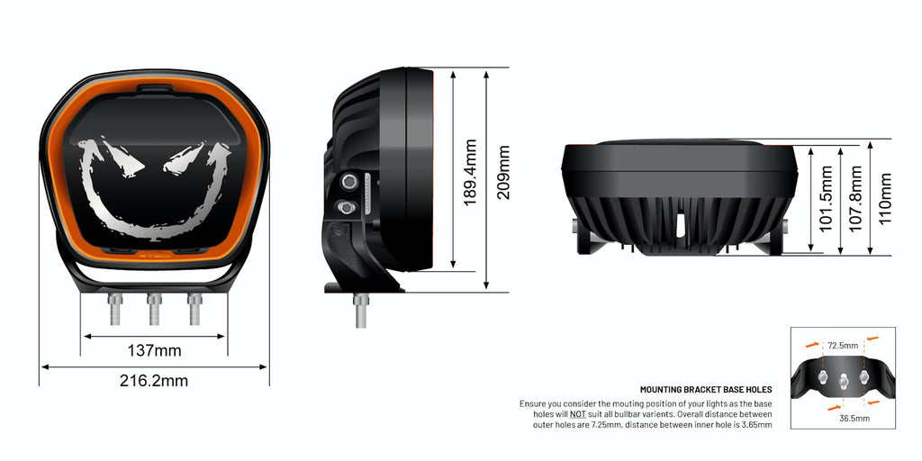 STEDI Type-X™ EVO 8,5" LED Lights (1 Stück)