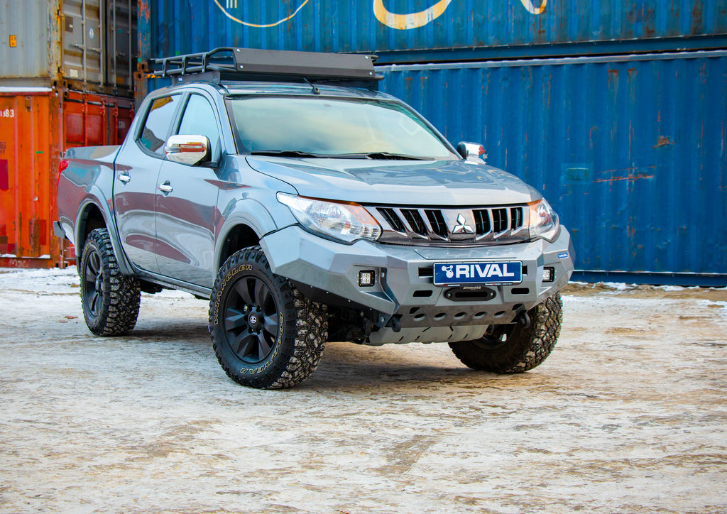 RIVAL4x4 aluminum HD winch bumper for Mitsubishi L200 / Triton (2015-18)