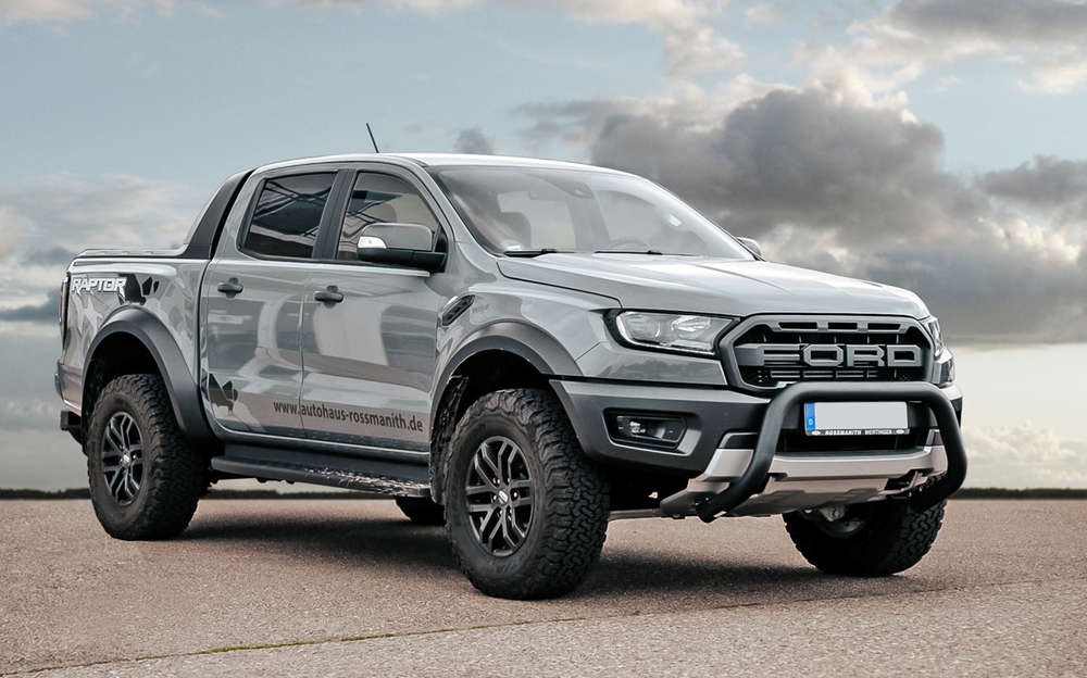 Ford Ranger Raptor Frontschutzbügel Schwarz Edelstahl 76mm (ab 2019-2022)