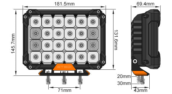 STEDI QUAD PRO LED Driving Lights (1 piece)