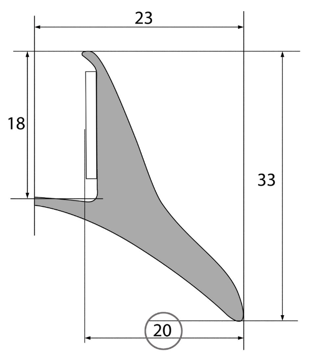 Fender flares 20 mm 4 pieces á 1.5 meters (made of black hard rubber)