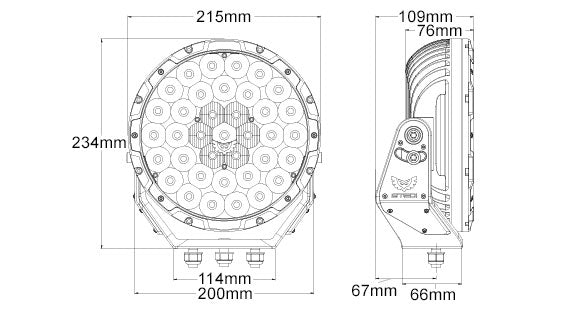 STEDI Type-X ™ PRO LED Driving Lights (2 Stück) - German Pickup Customs