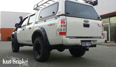 Kut Snake fender flares Ford Ranger PJ/PK - 75mm width - textured surface