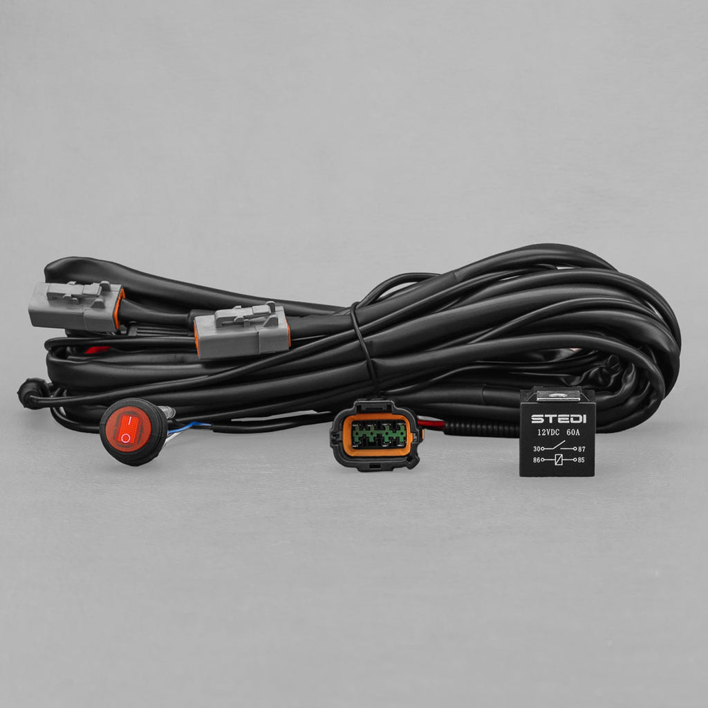 STEDI Plug & Play Dual High Beam Wiring Harness for Nissan Navara D23