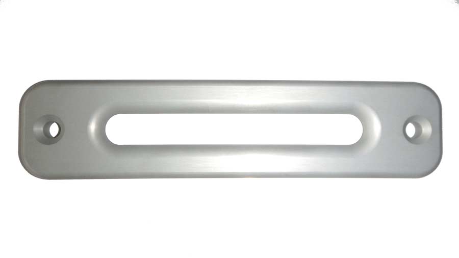 Cable winch window - anodized aluminum - for plastic cable