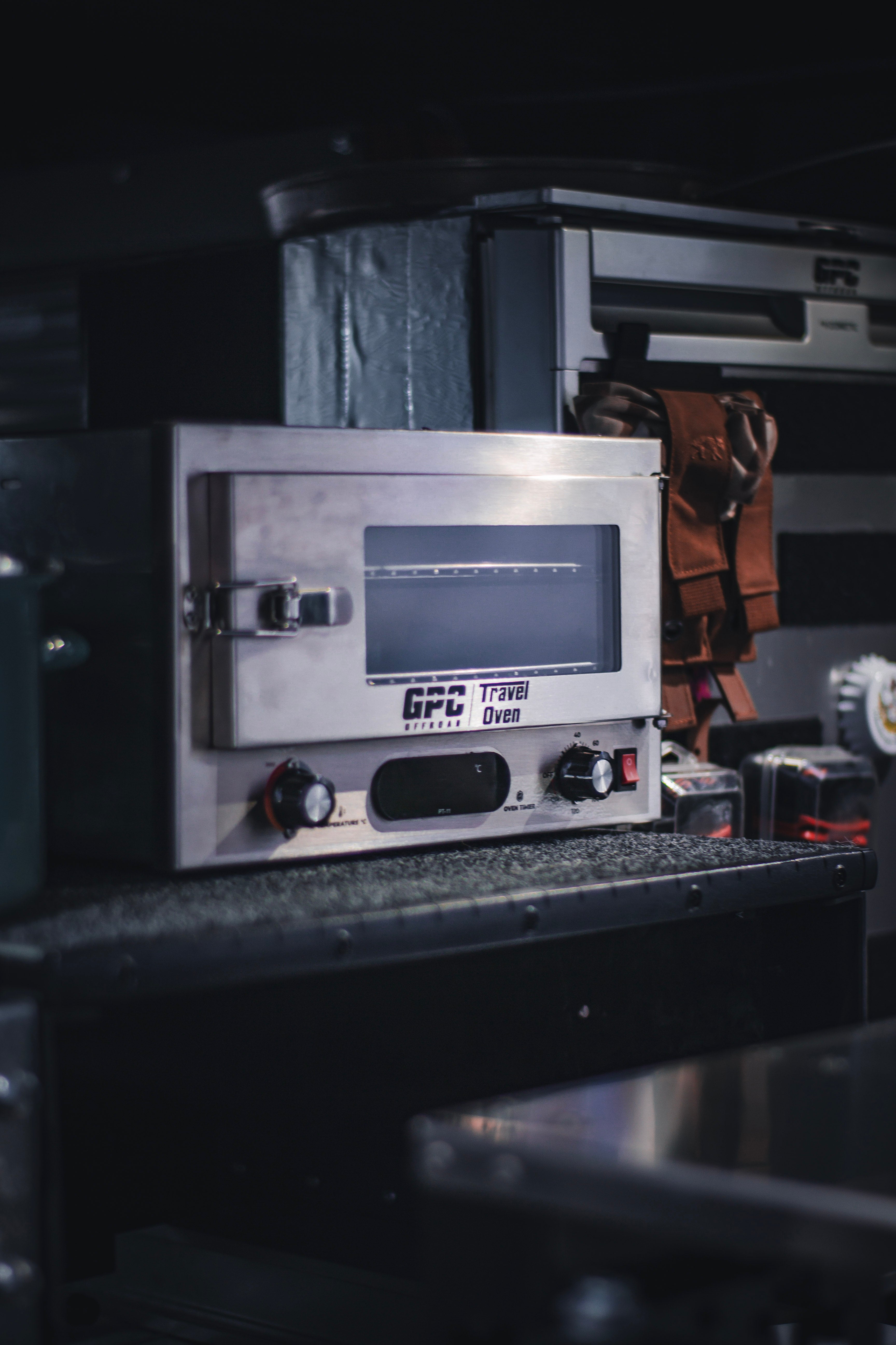 GPC Offroad - 12V Portable Travel Oven 130W  - Mit Glastür u. Thermometer - GPC-Offroad