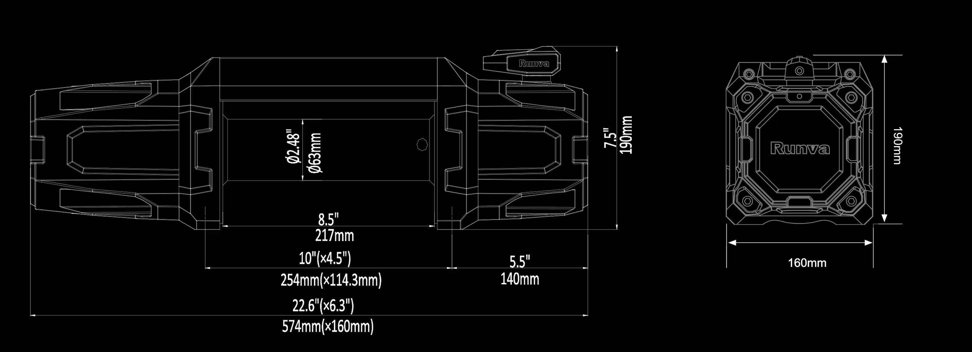 Runva - 11EXPEDITION 24V mit Syntethic Seil, inkl. Zubehör - GPC-Offroad