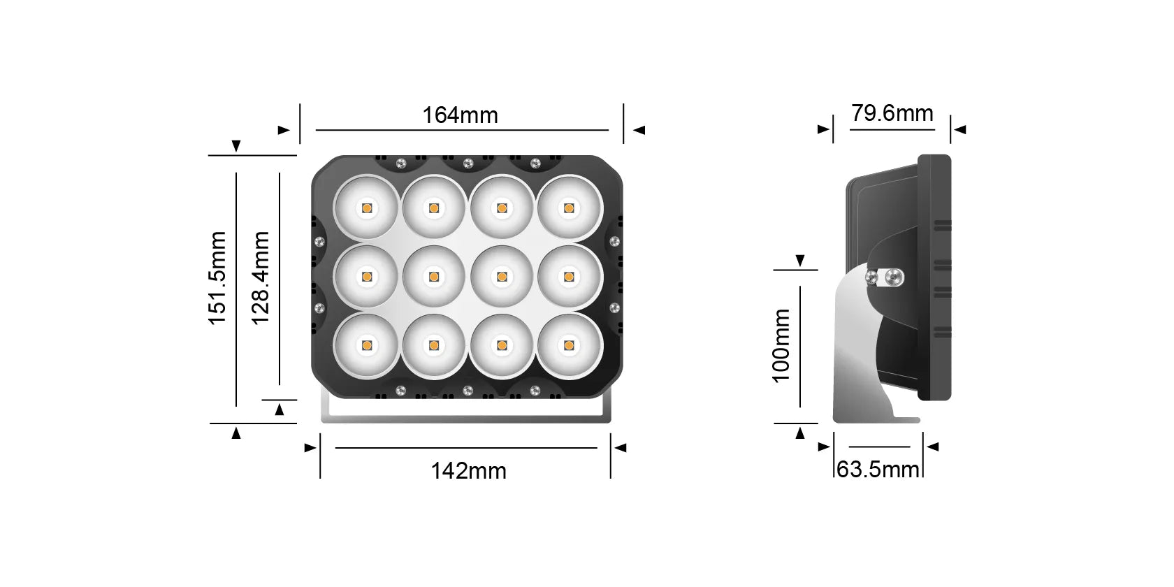 STEDI 120W LED Flood Work Light