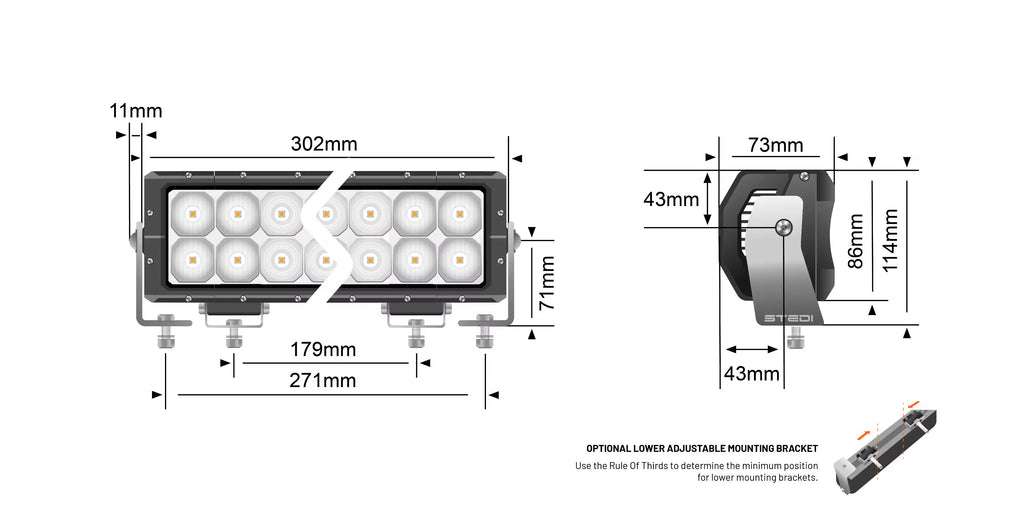 STEDI Light Bar ST4K 12 Zoll