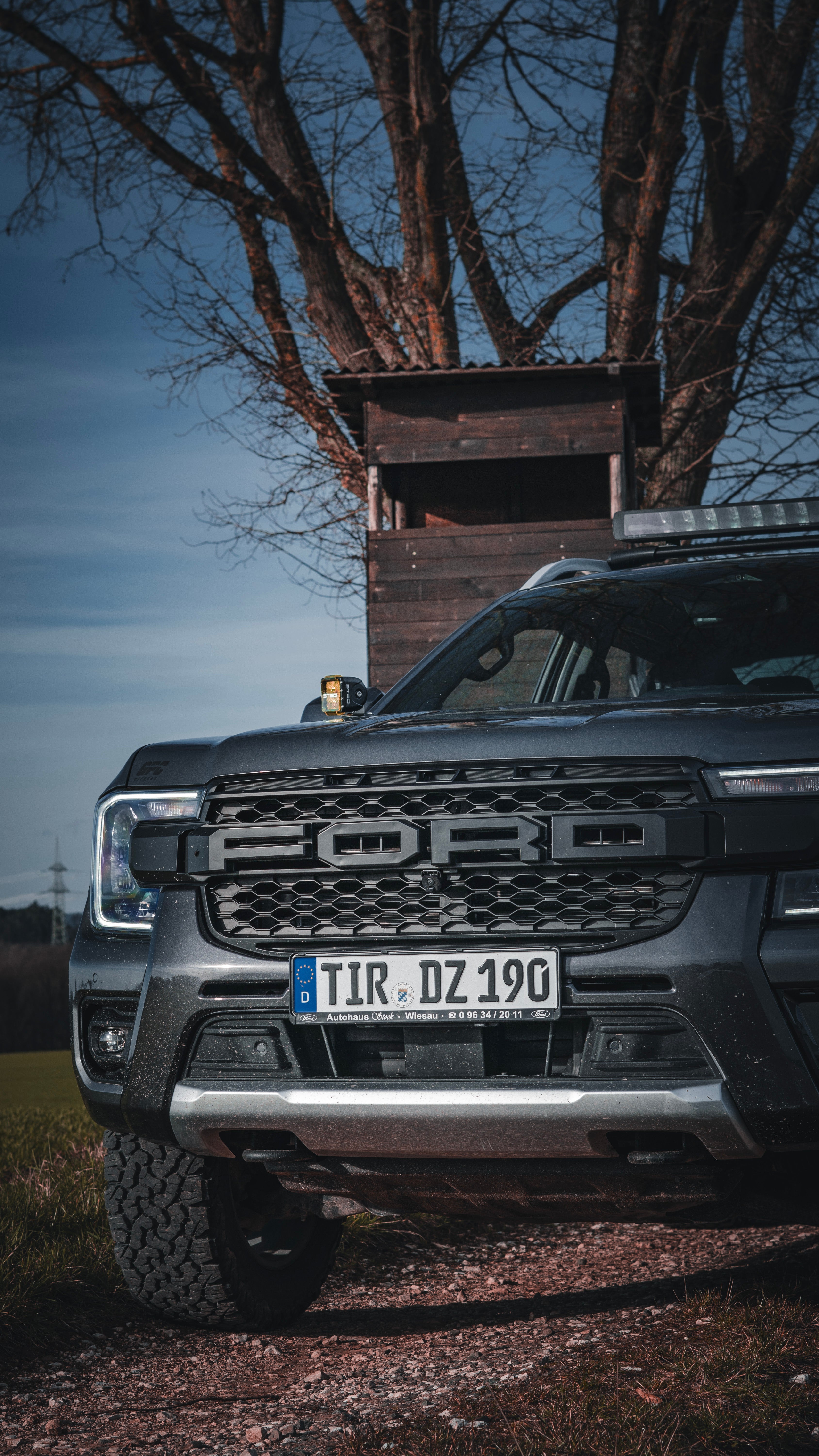 GPC Motorhaubenhalter für LED Spots - Ford Ranger/Raptor & VW Amarok (ab 2023)