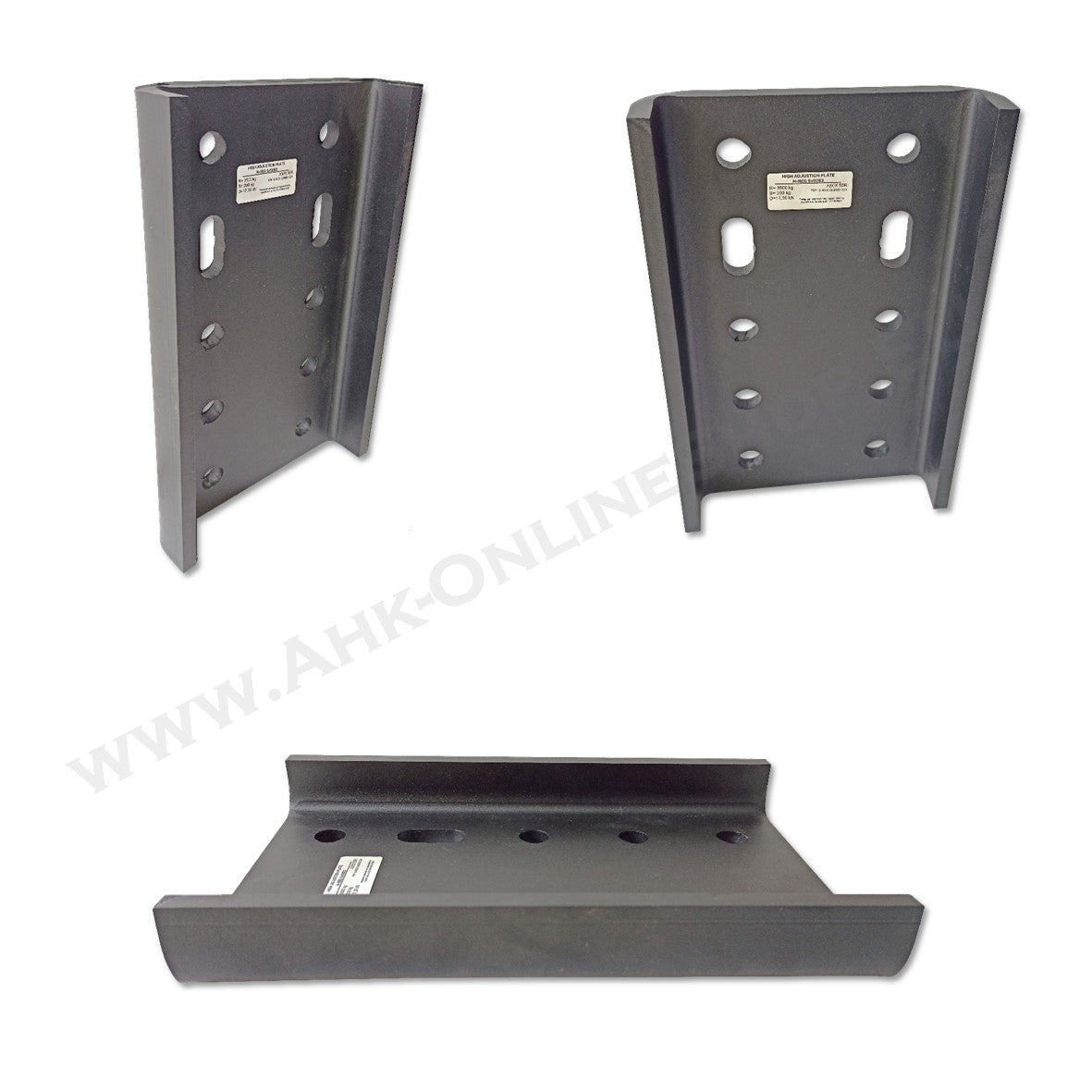 AHK adapter plate - height adjustment for AHK bracket (2 &amp; 4 screws - for 2 hole 90 mm &amp; 4 hole 83x56mm ball) 