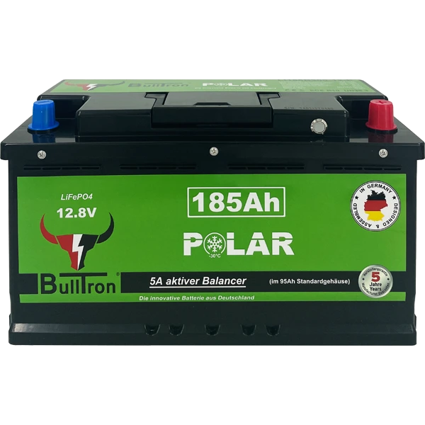 BullTron - 185Ah LiFePO4 12.8V Batterie mit Smart BMS, Bluetooth App und 5A aktiv Balancer - GPC-Offroad