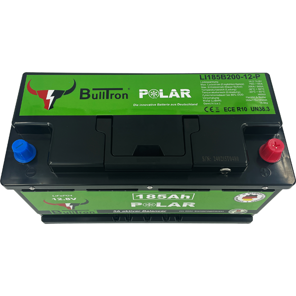 BullTron - 185Ah LiFePO4 12.8V Batterie mit Smart BMS, Bluetooth App und 5A aktiv Balancer - GPC-Offroad